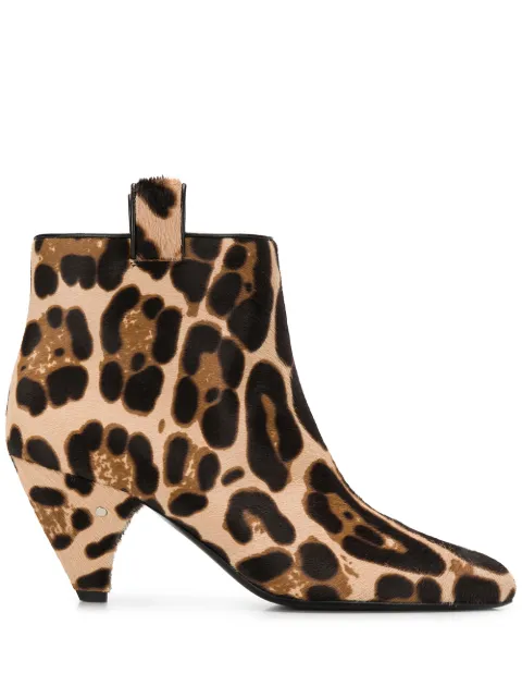pony skin ankle boots