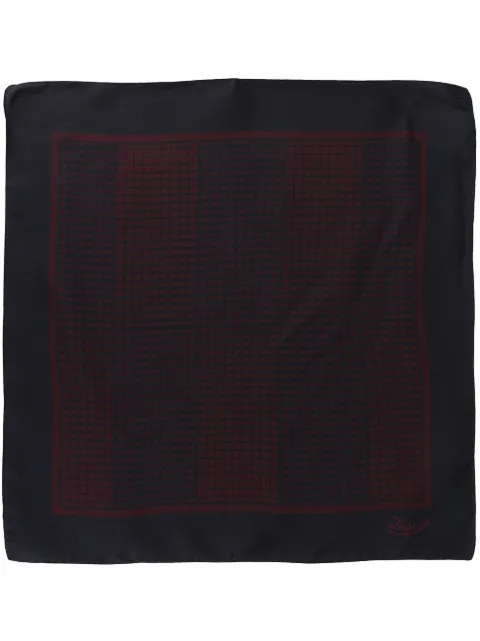 Zegna geometric print pocket square