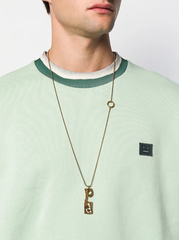 アクセサリー Acne Studios BRASS CROCO SCALE NECKLACE Acne Studios - Brass croco scale necklace - Silver