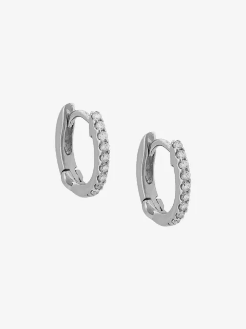 Dana Rebecca Designs 14kt white gold diamond huggie