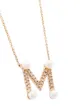 Dana Rebecca Designs M initial pendant necklace