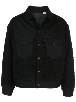 Black Levi's: Made & Crafted LMC Sherpa trucker jacket for men -Farfetch