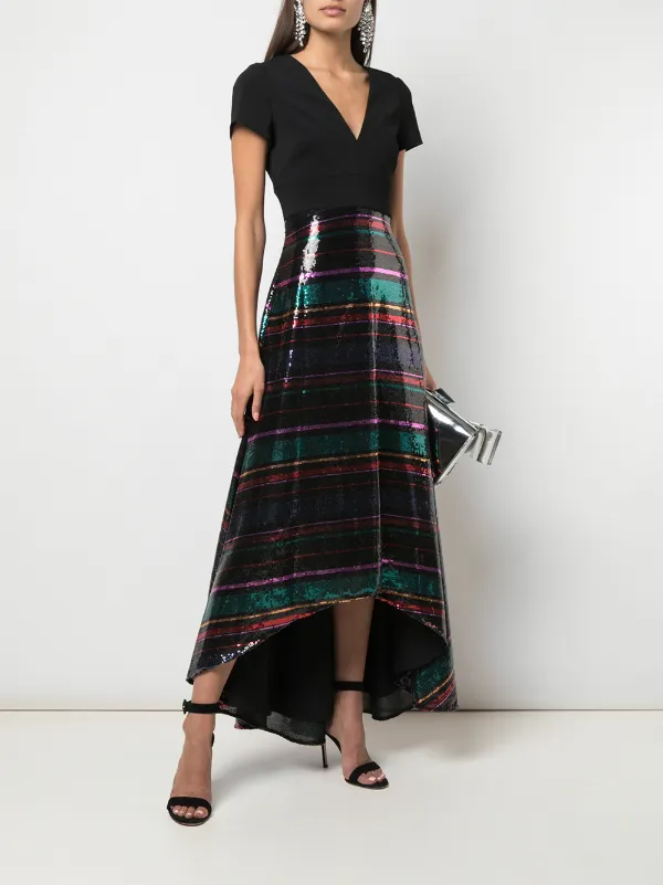 badgley mischka sequin jumpsuit