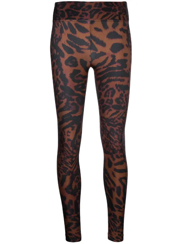 brown print leggings