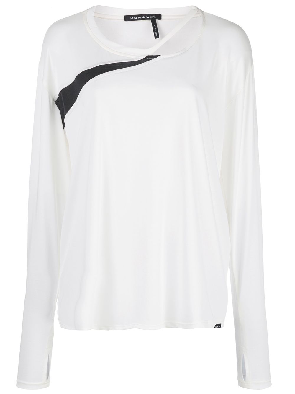 Koral Pace Cupro Longsleeve T-shirt In White