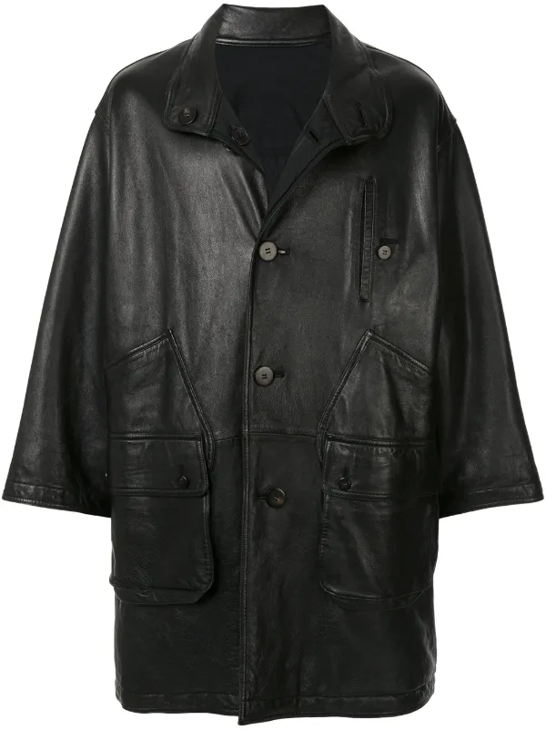 issey miyake leather jacket
