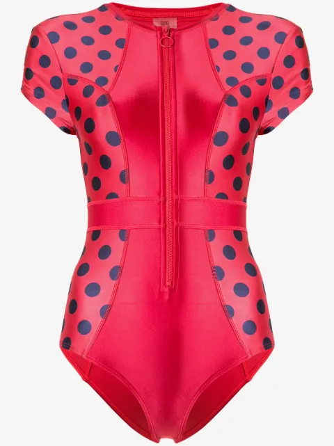Duskii Cerise short cap sleeve swimsuit