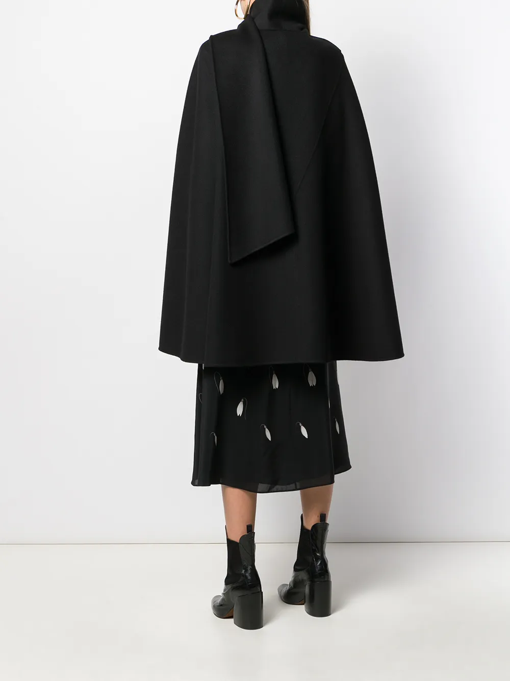 Valentino Garavani Asymmetrische cape Zwart