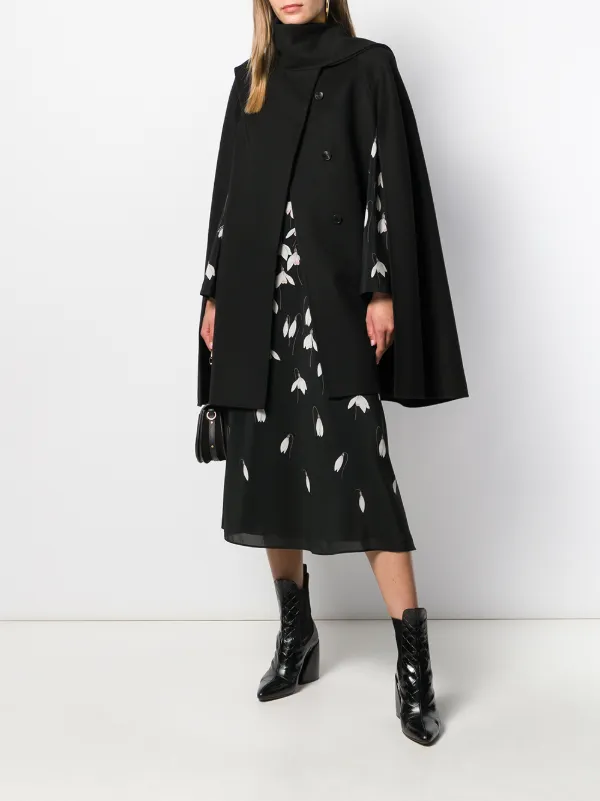 VALENTINO GARAVANI Black カシミア Cape VALENTINO GARAVANI Black カシミア Cape VALENTINO GARAVANI