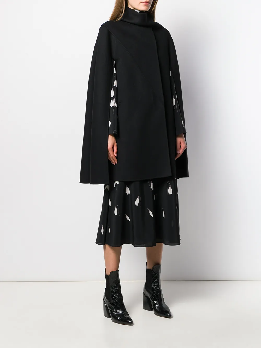 Valentino Garavani Asymmetrische cape Zwart