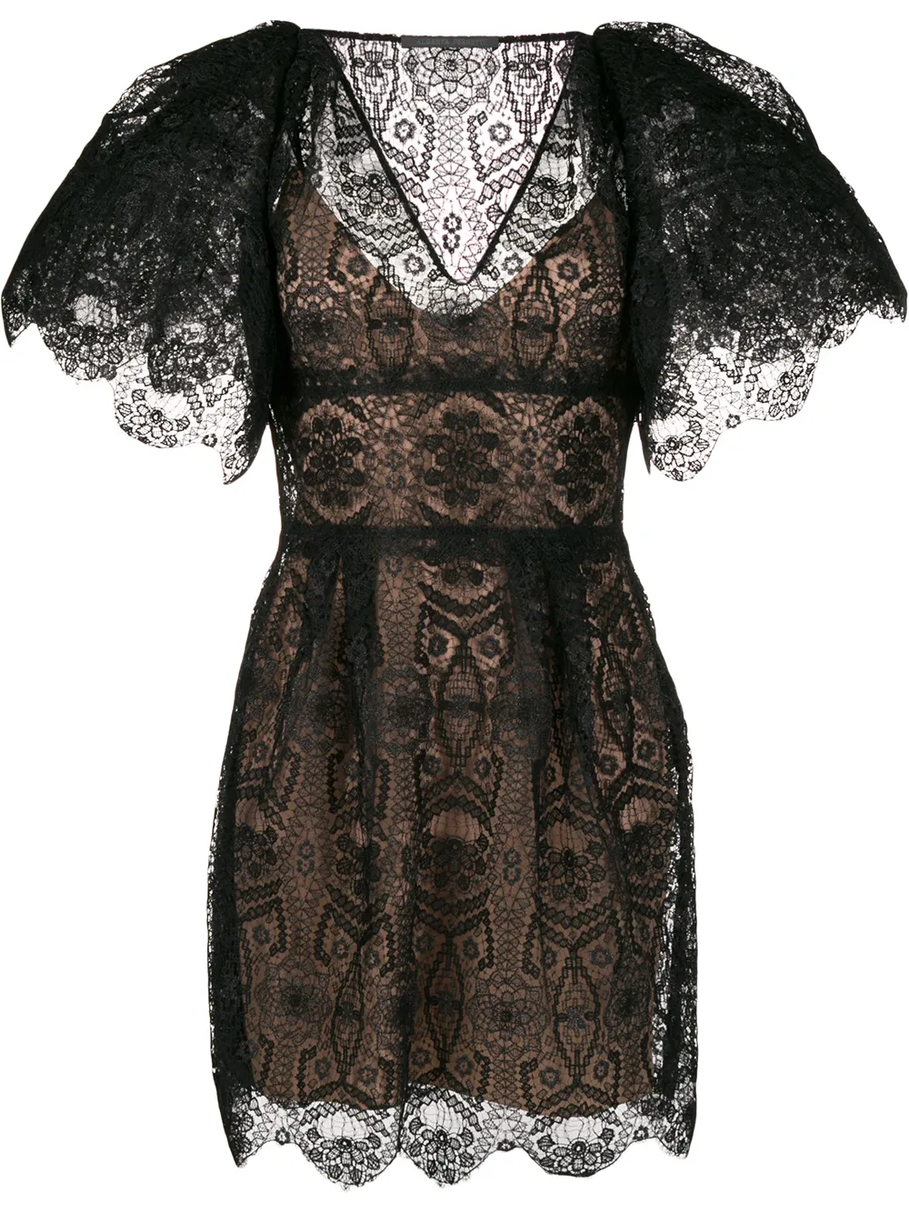 Alberta Ferretti レース ドレス - ブラック Alberta Ferretti レース ドレス - ブラック