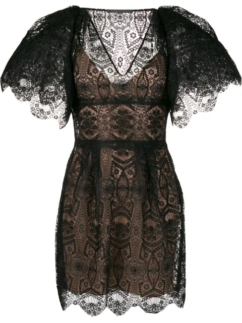 Alberta Ferretti short lace dress
