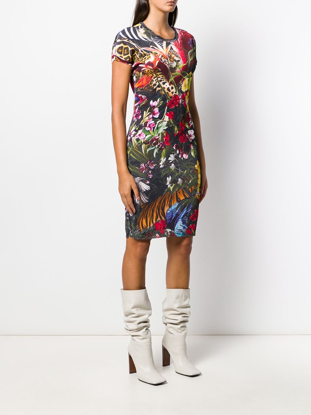 фото Roberto cavalli платье-рубашка с графичным принтом