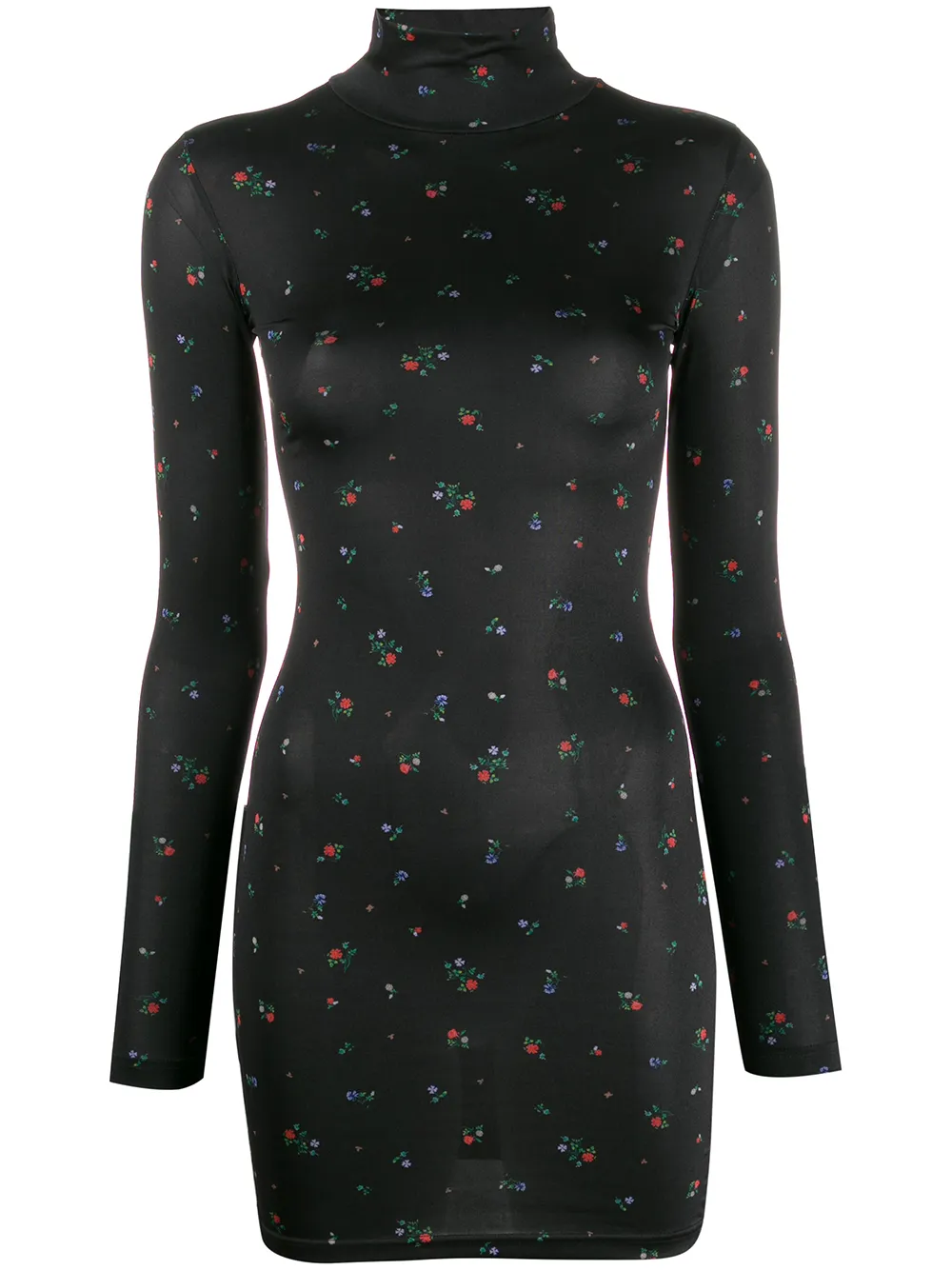 Vetements Roll-neck Bodycon Dress In Black