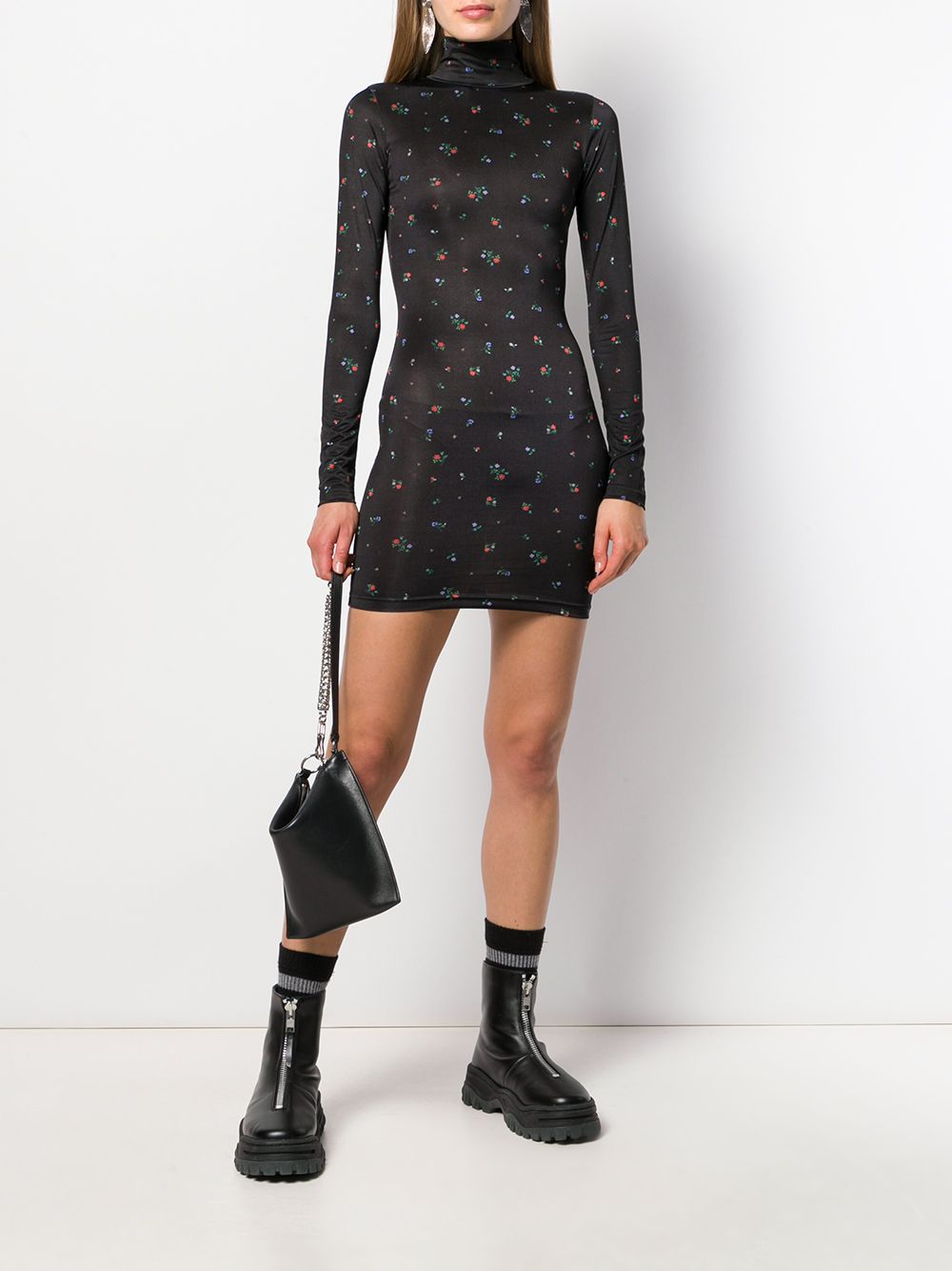 VETEMENTS Jurk met col - Zwart