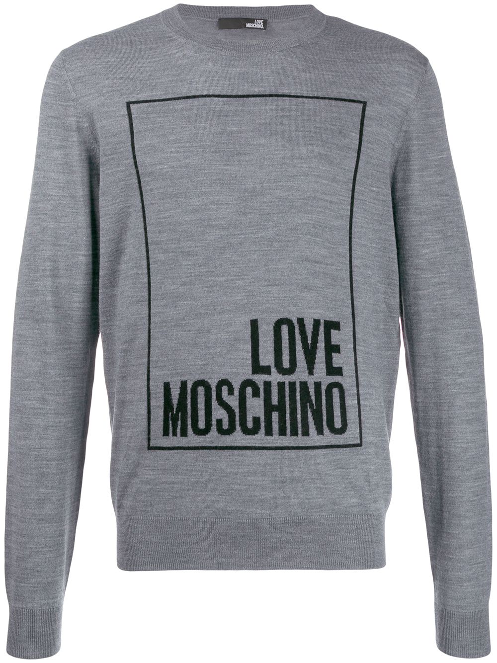 фото Love Moschino джемпер с логотипом вязки интарсия