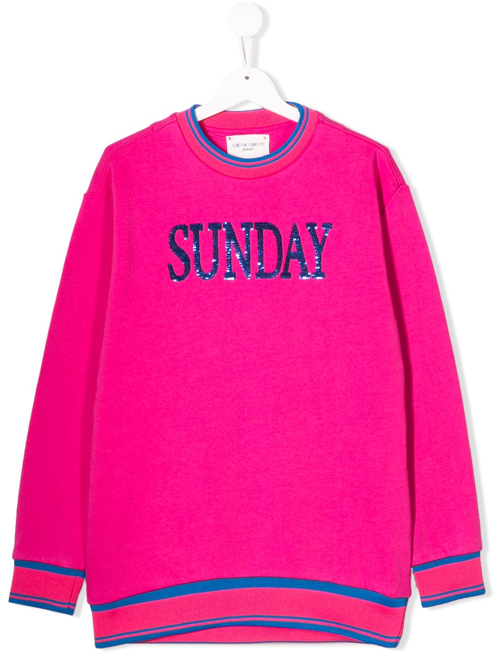 фото Alberta Ferretti Kids толстовка Sunday с пайетками