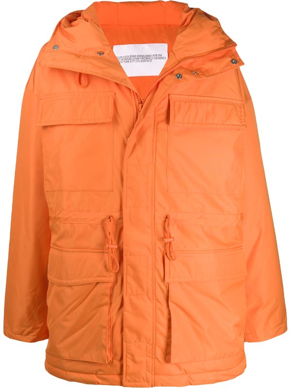 calvin klein orange coat