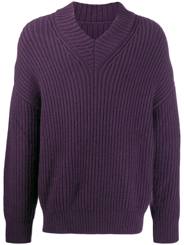 oversized v neck sweater mens