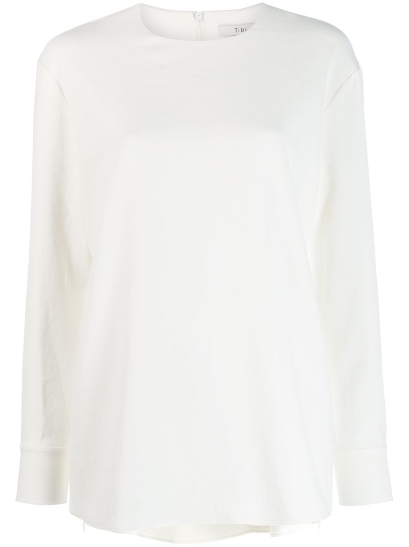 Tibi Langarmshirt Im Oversized-Look In White | ModeSens