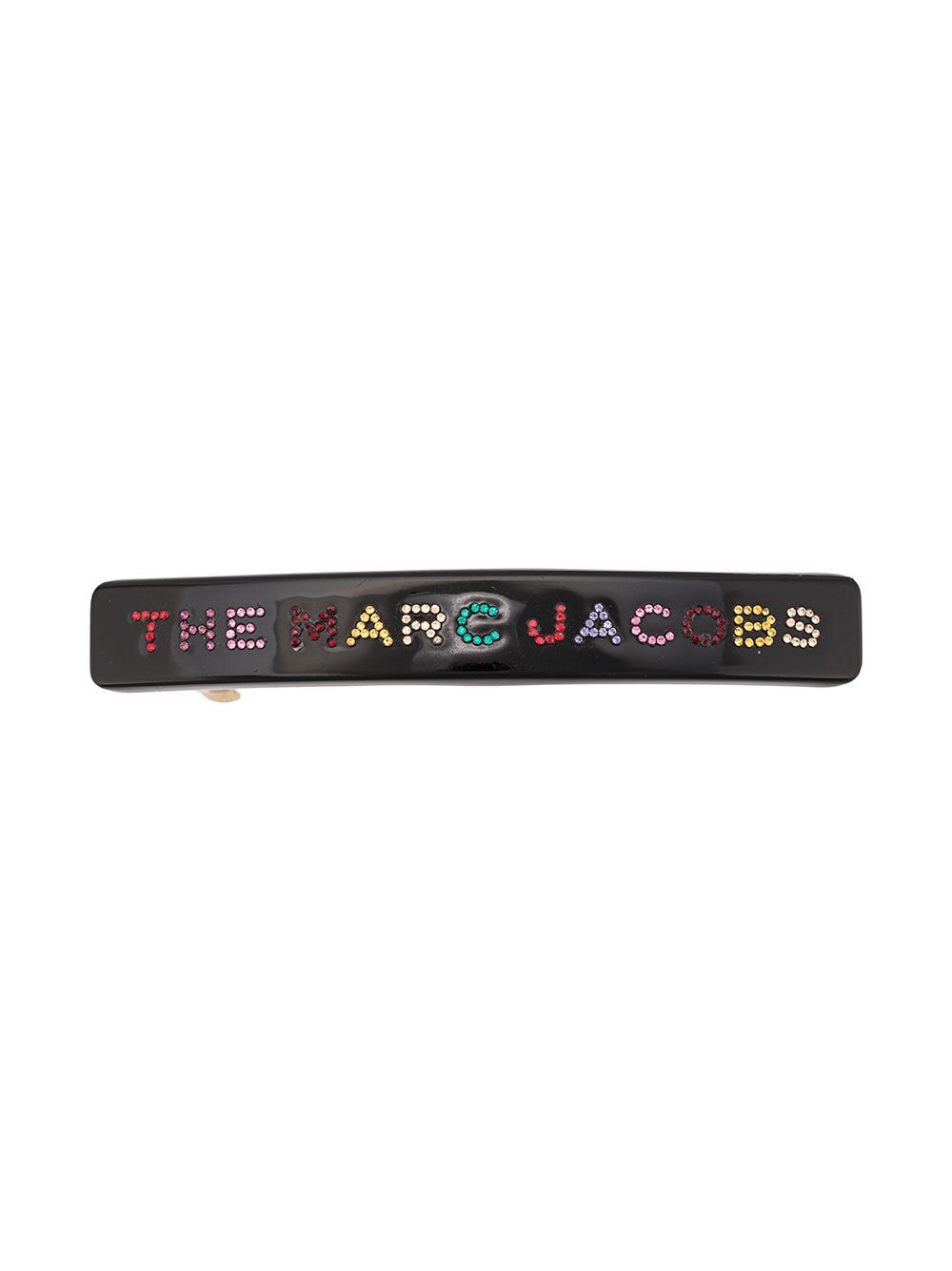 MARC JACOBS RHINESTONE LOGO HAIR CLIP