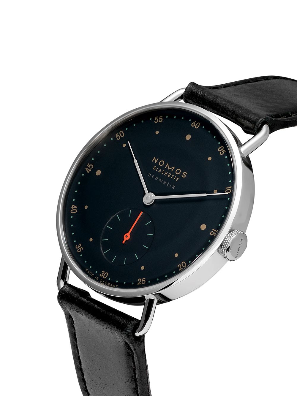 фото Nomos glashütte наручные часы metro neomatik midnight blue 35 мм