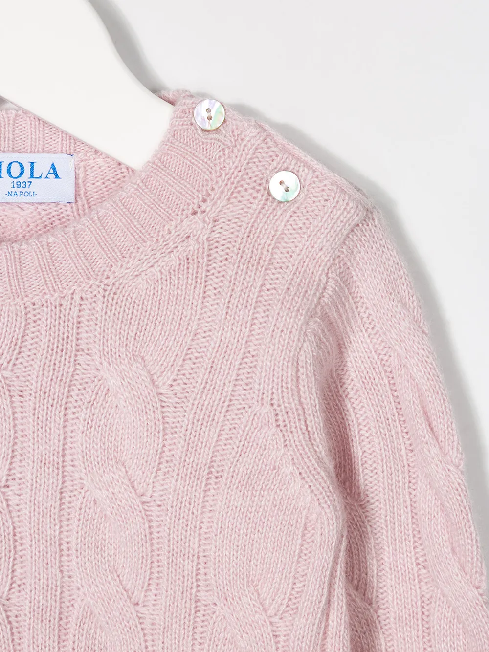 Siola Kabelgebreide trui Roze