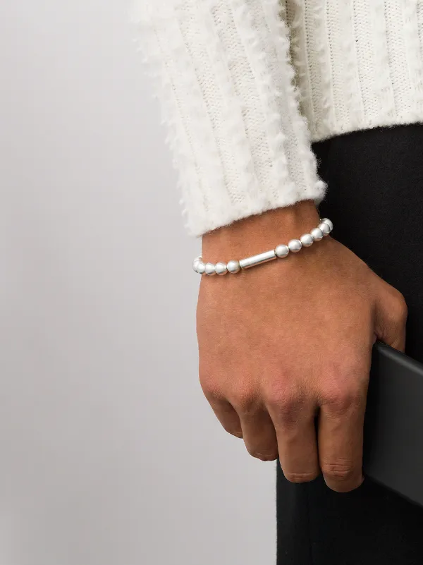 Le Gramme Le 47 Beaded Bracelet | Silver | FARFETCH AU