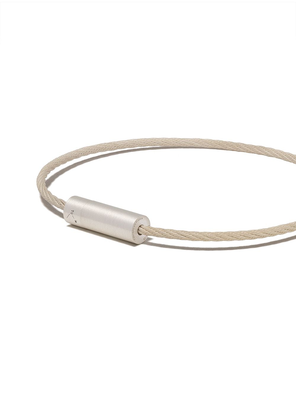 Shop Le Gramme 7 Grams Cable Bracelet In Silver