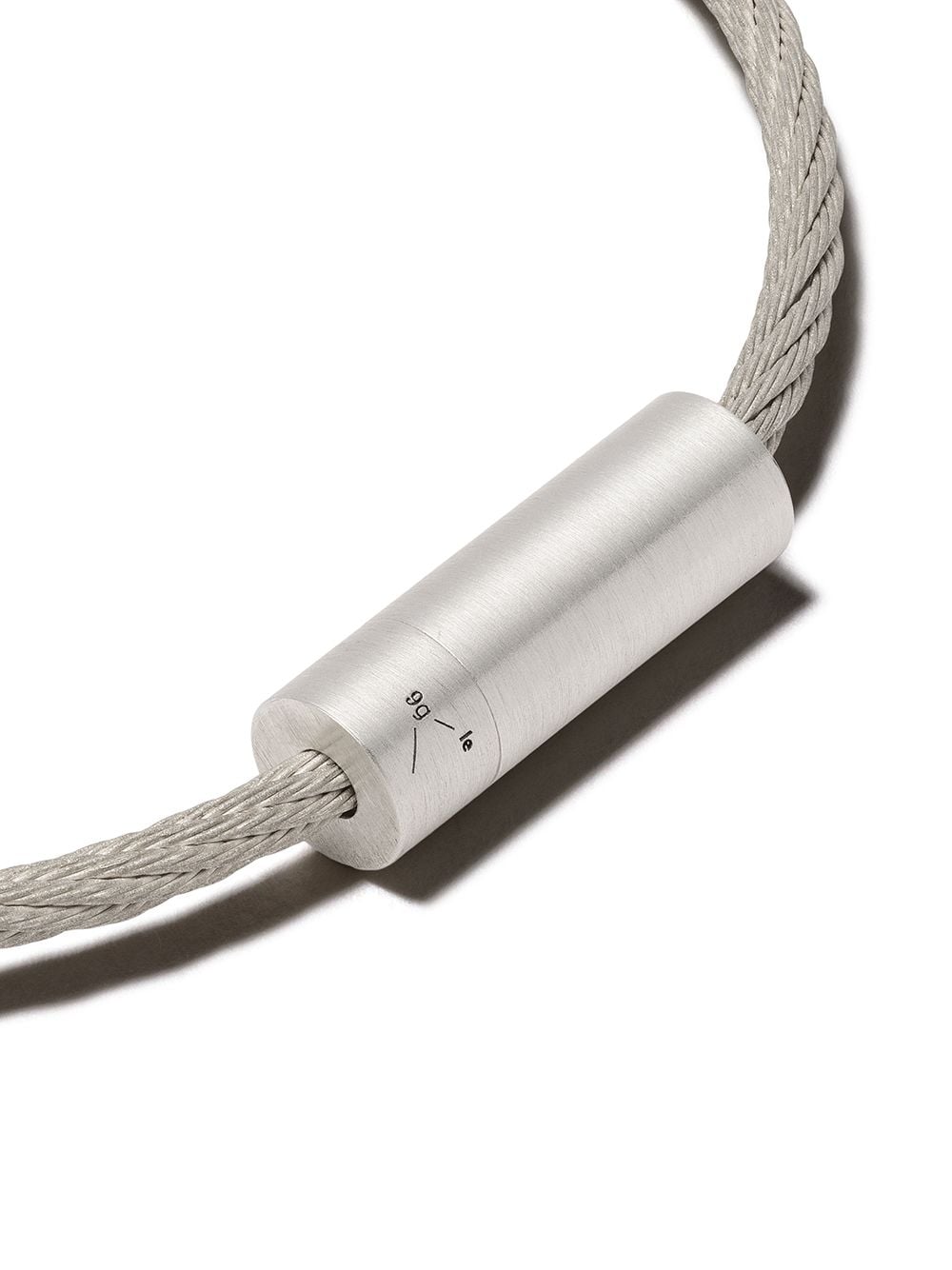 Shop Le Gramme 9 Grams Cable Bracelet In Silver