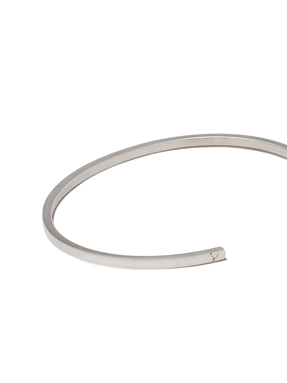 Shop Le Gramme 7 Grams Ribbon Bracelet In Silver