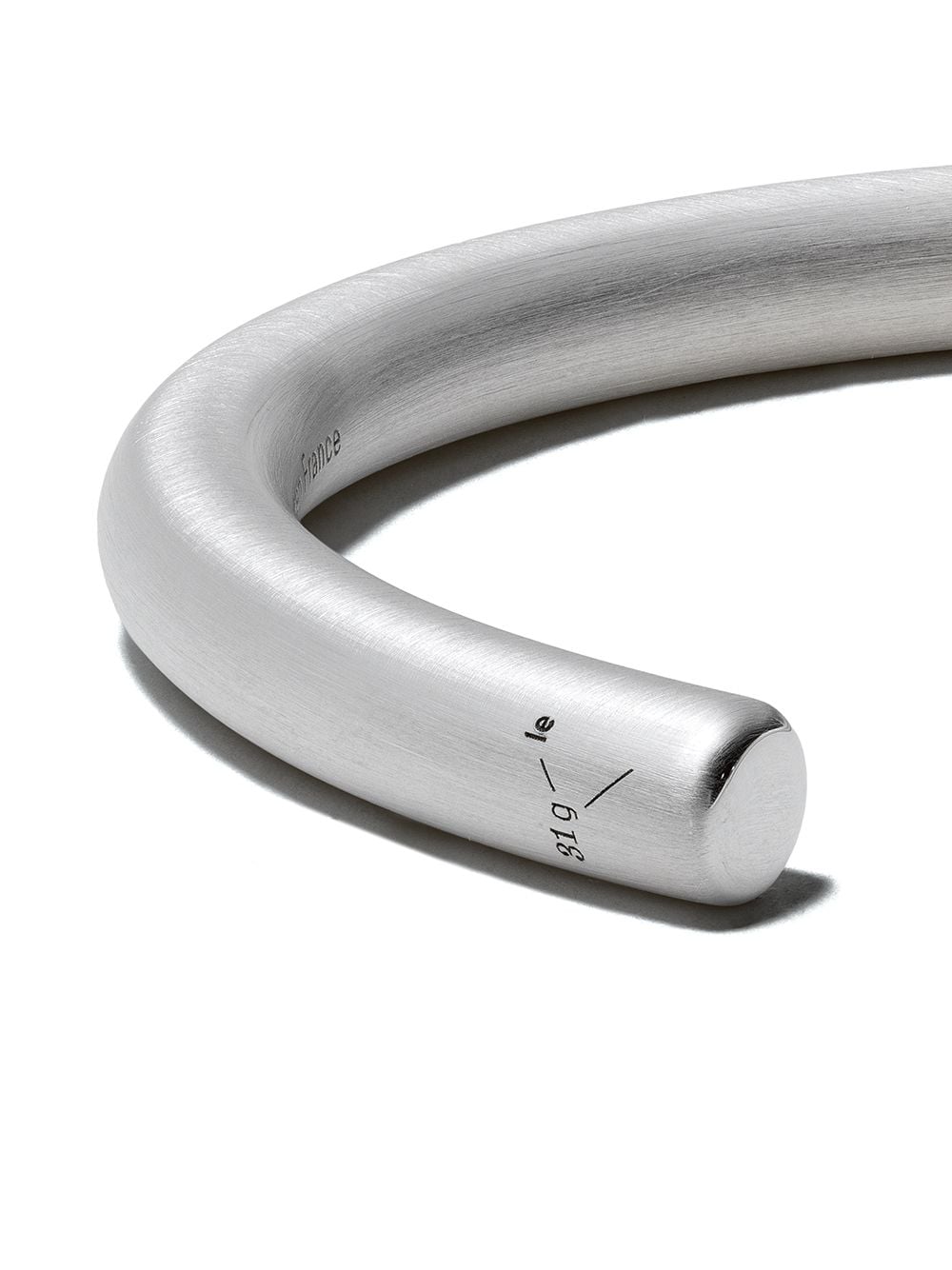 Shop Le Gramme Brushed Bangle Bracelet In Silver