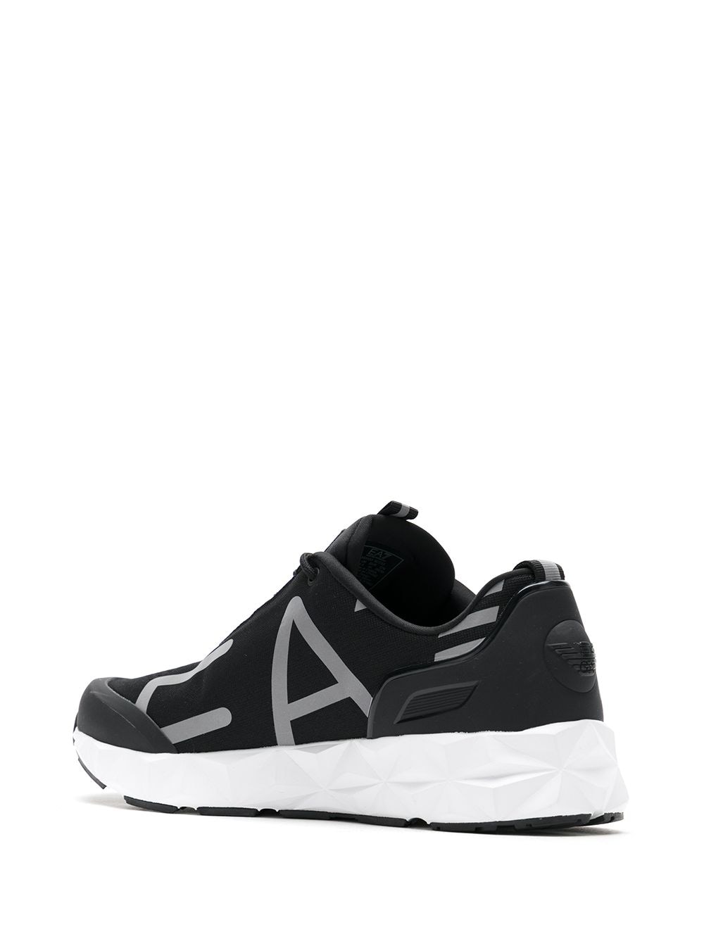 Ea7 Emporio Armani Side Logo-print Low-top Sneakers - Black 