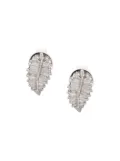 Anita Ko 18kt white gold small palm leaf diamond studs - Silver