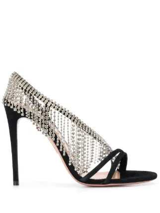 aquazzura wild crystal sandals