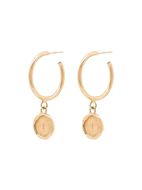 HOLLY RYAN PICASSO COIN DROP HOOP EARRINGS