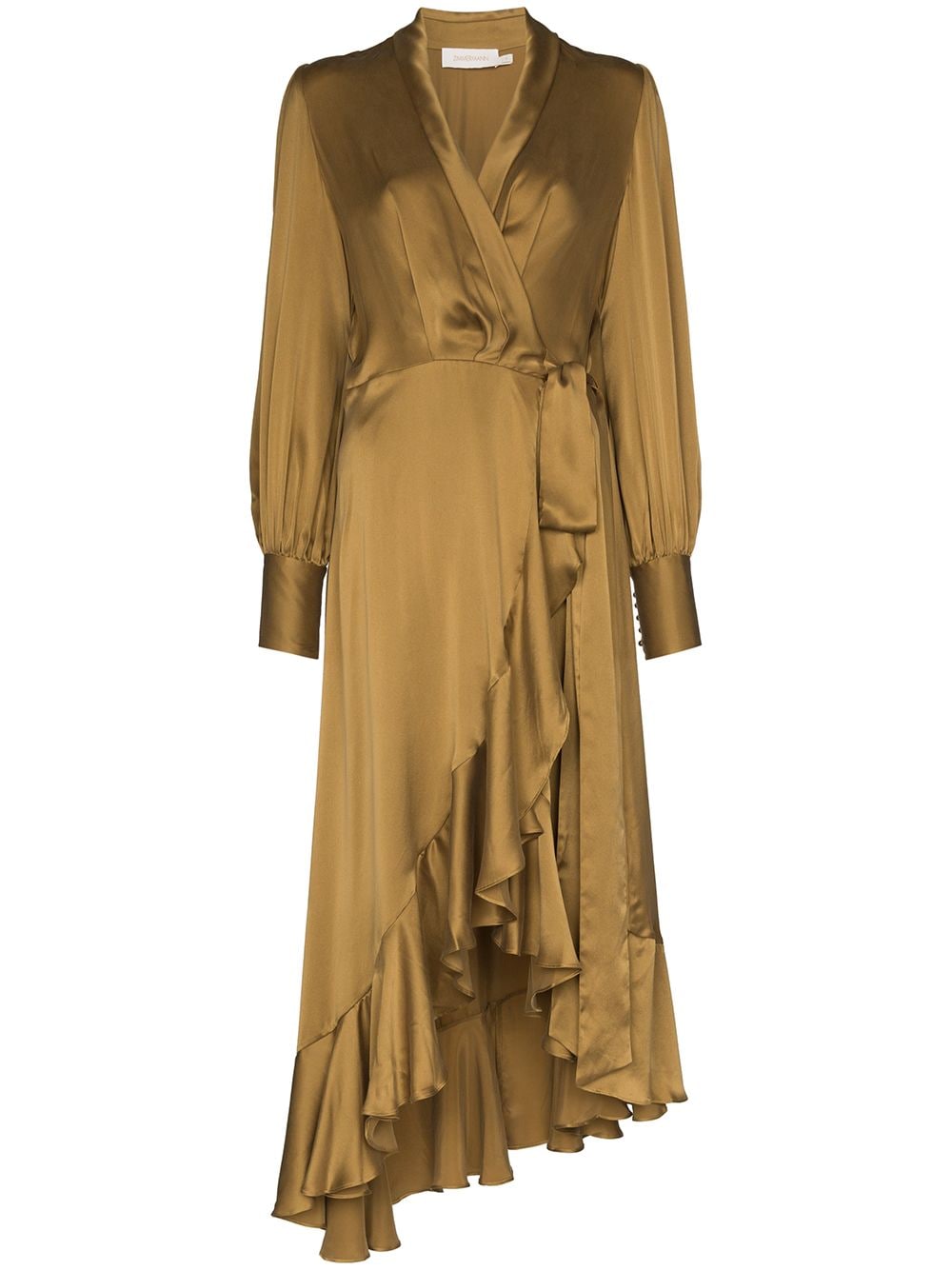 zimmermann sueded asymmetric wrap dress