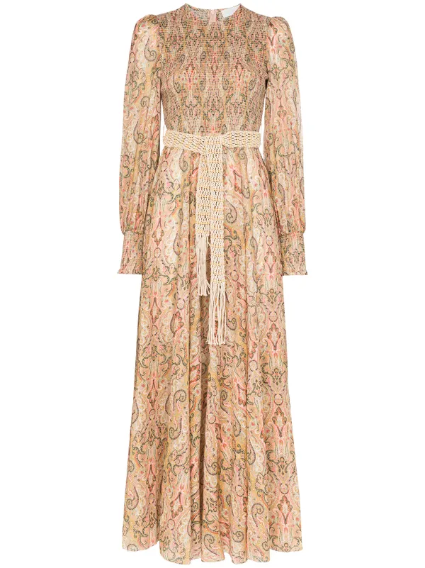 bar iii printed wrap maxi dress