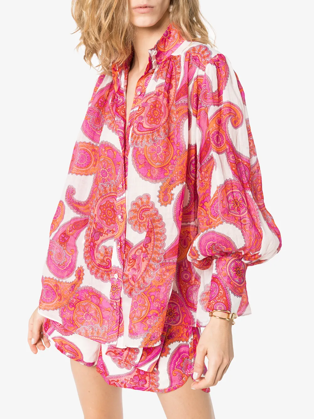 ZIMMERMANN ZIMMERMANN PAISLEY PRINT RAMIE SHIRT,5852TPEG14431849