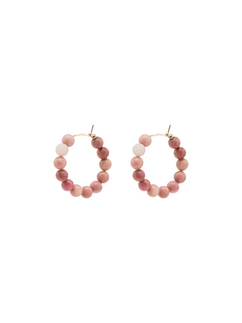 HOLLY RYAN AGATE BEADED HOOP EARRINGS