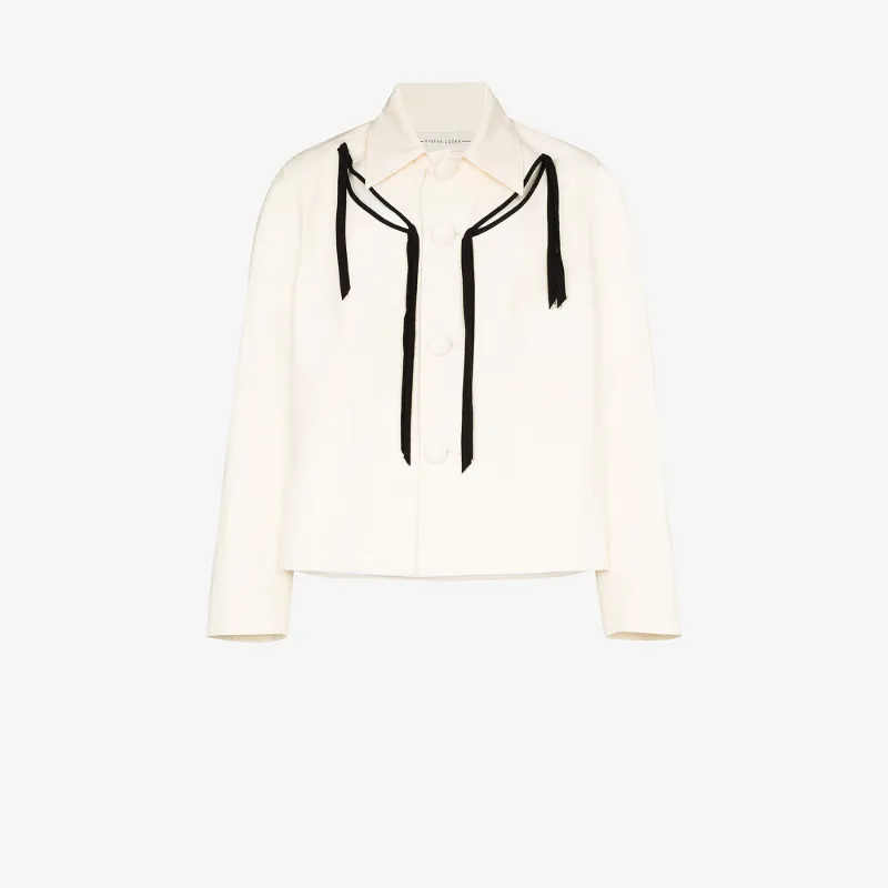 STEFAN COOKE SLASHED COTTON SHIRT JACKET