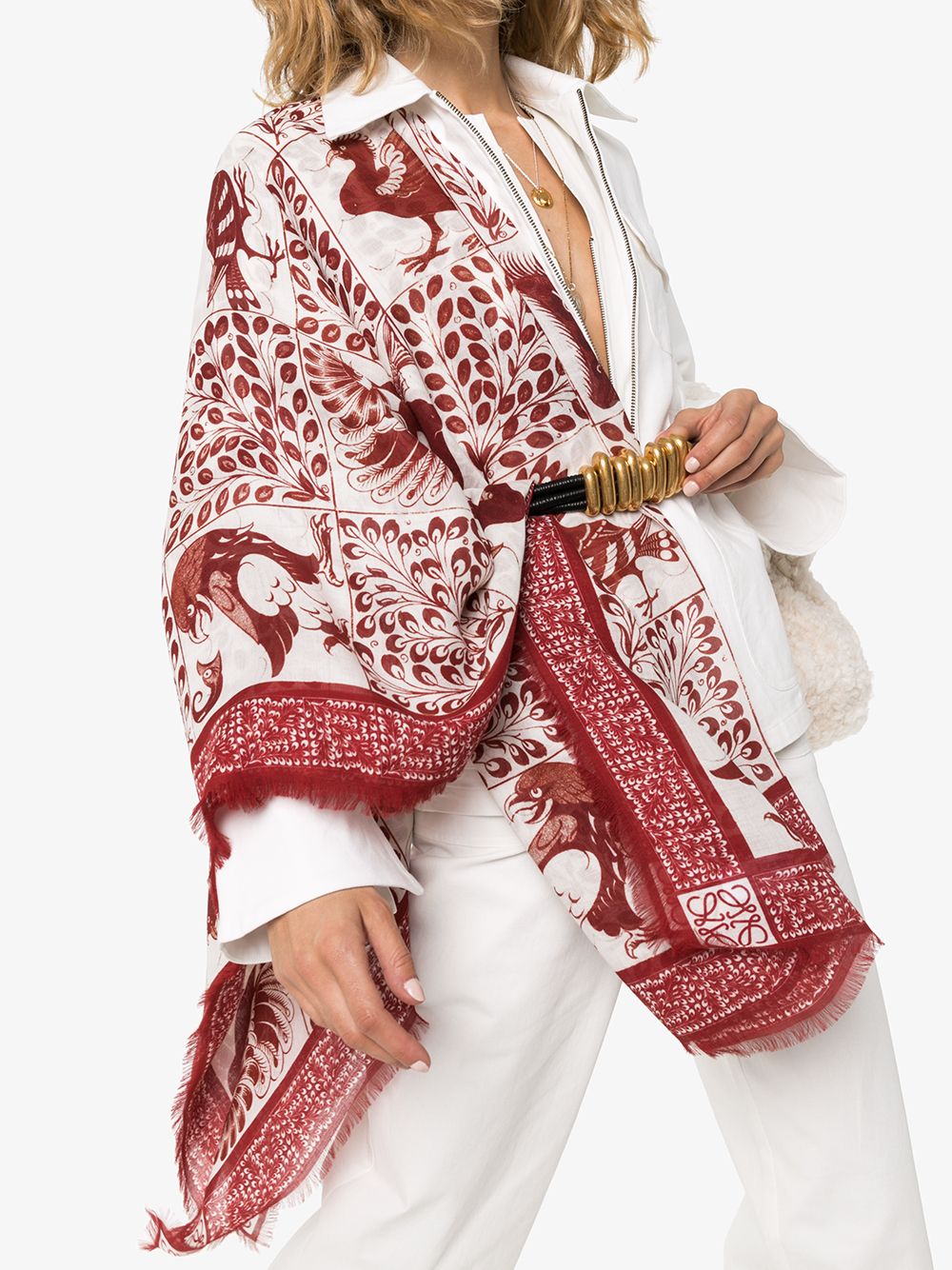 фото Loewe animal tapestry pattern scarf