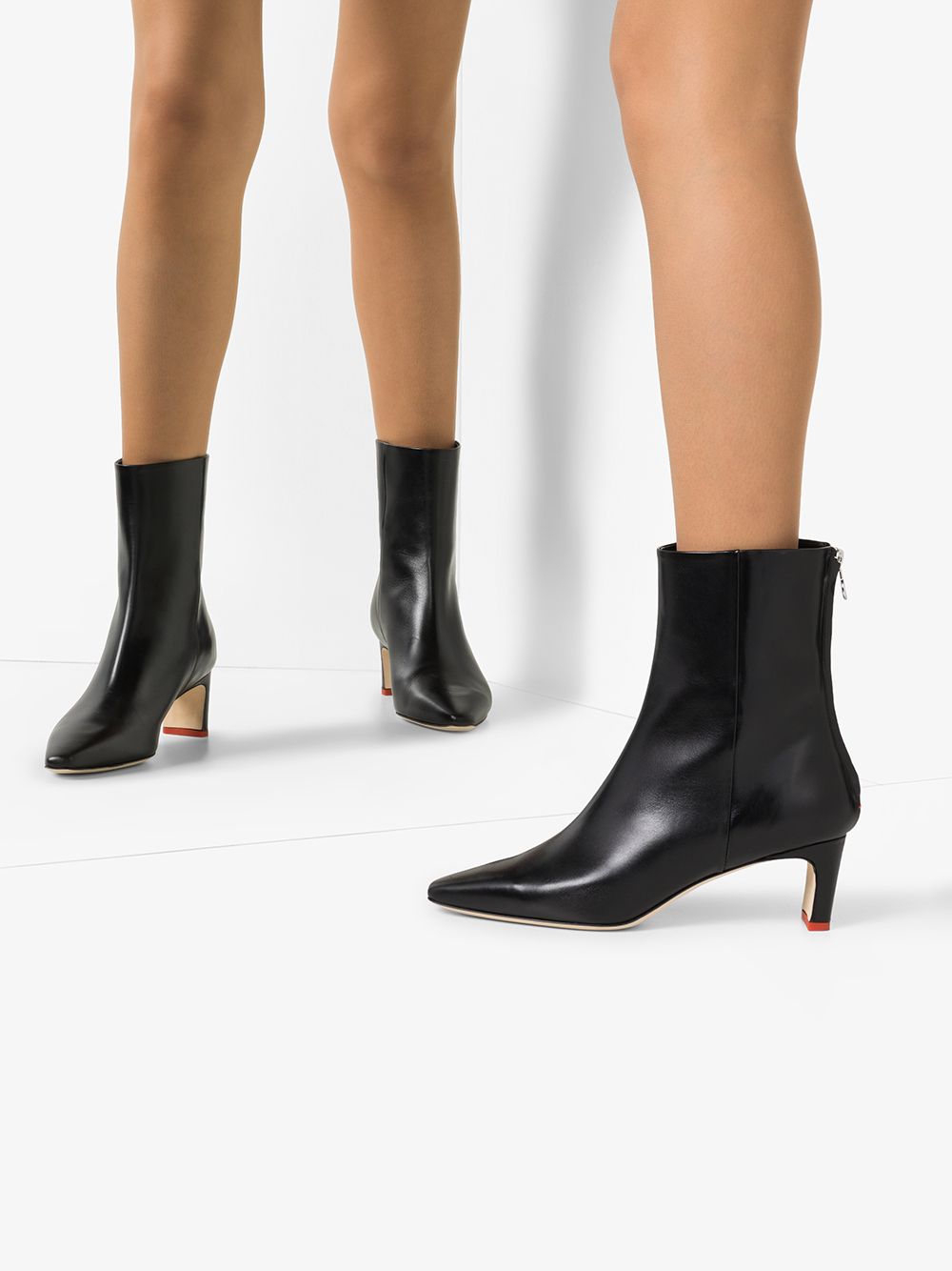 фото Aeyde black ivy leather ankle boots