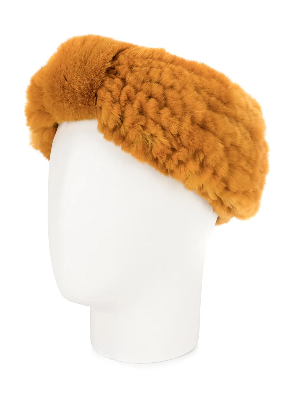 100/% Rex Rabbit Fur Headband Brown