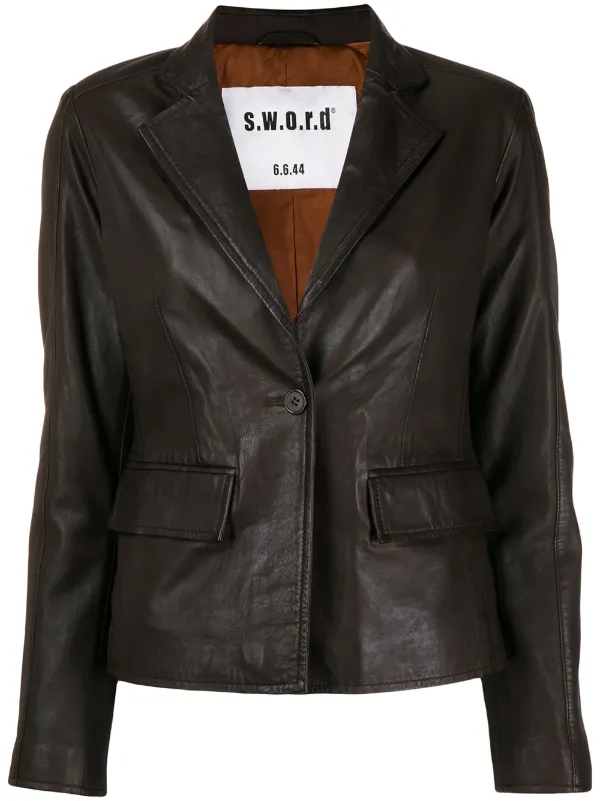 S W O R D 6 44 Leather Blazer Style Jacket Farfetch