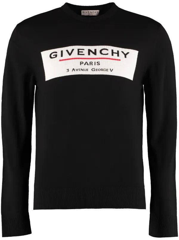 Givenchy Pull a Logo Imprime Noir FARFETCH CM