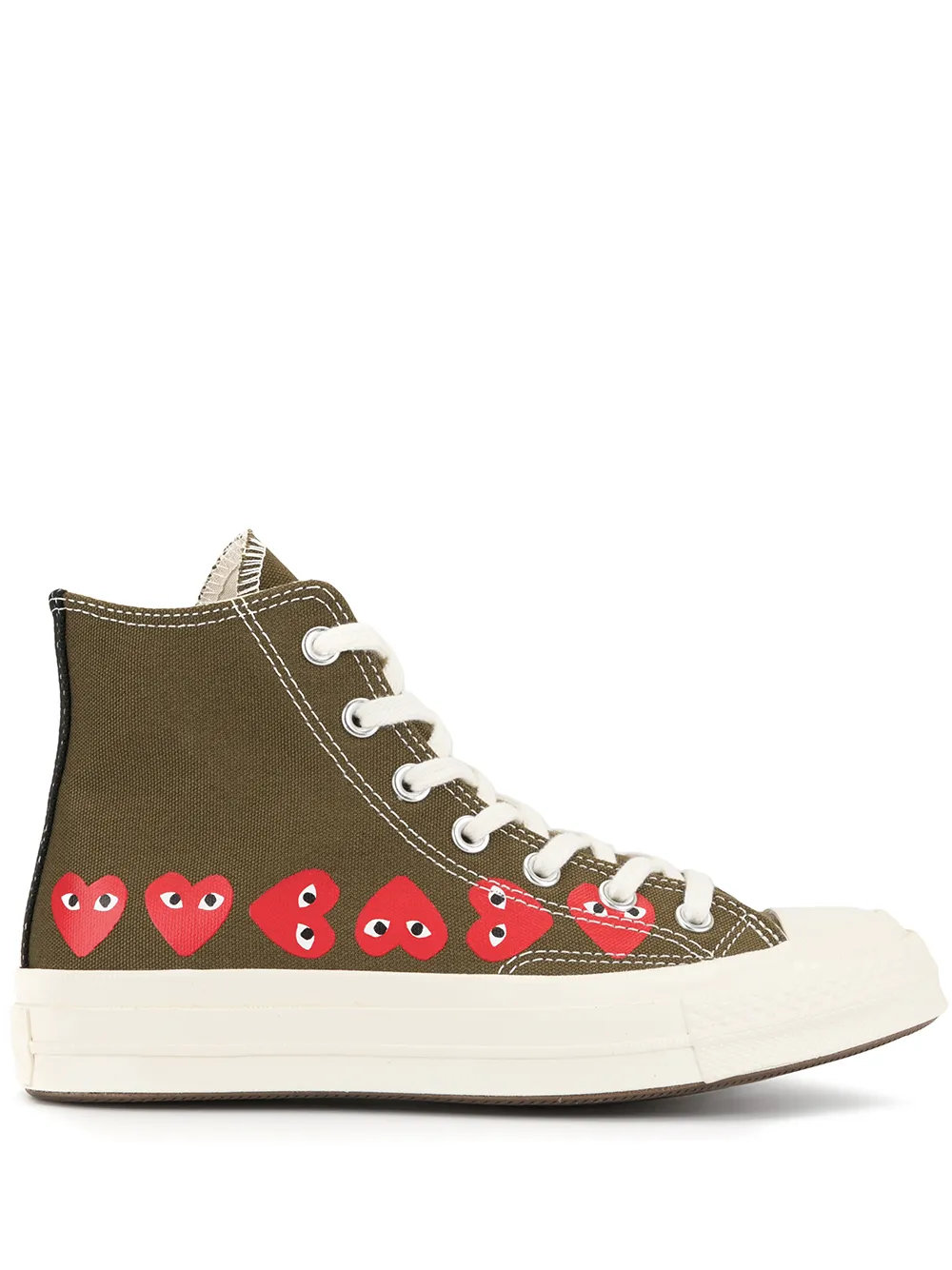 Comme Des Garçons X Converse Chuck Taylor High Top Sneakers In Brown