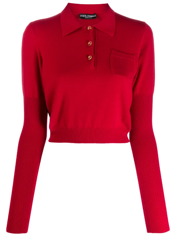 cropped polo jumper