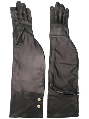 mens grey leather gloves