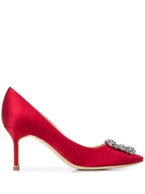 Manolo Blahnik حذاء بكعب هانغيسي 70